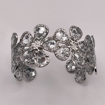 Bracelet jonc fleurs