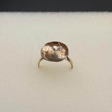 Bague petit ovale or rose