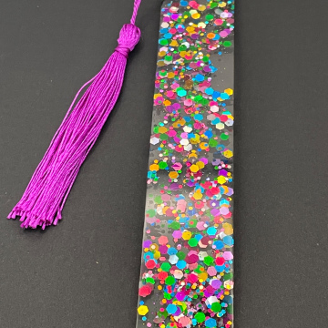 Marque-page paillettes multicolores